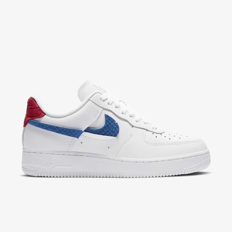 Nike air forces on sale red and blue